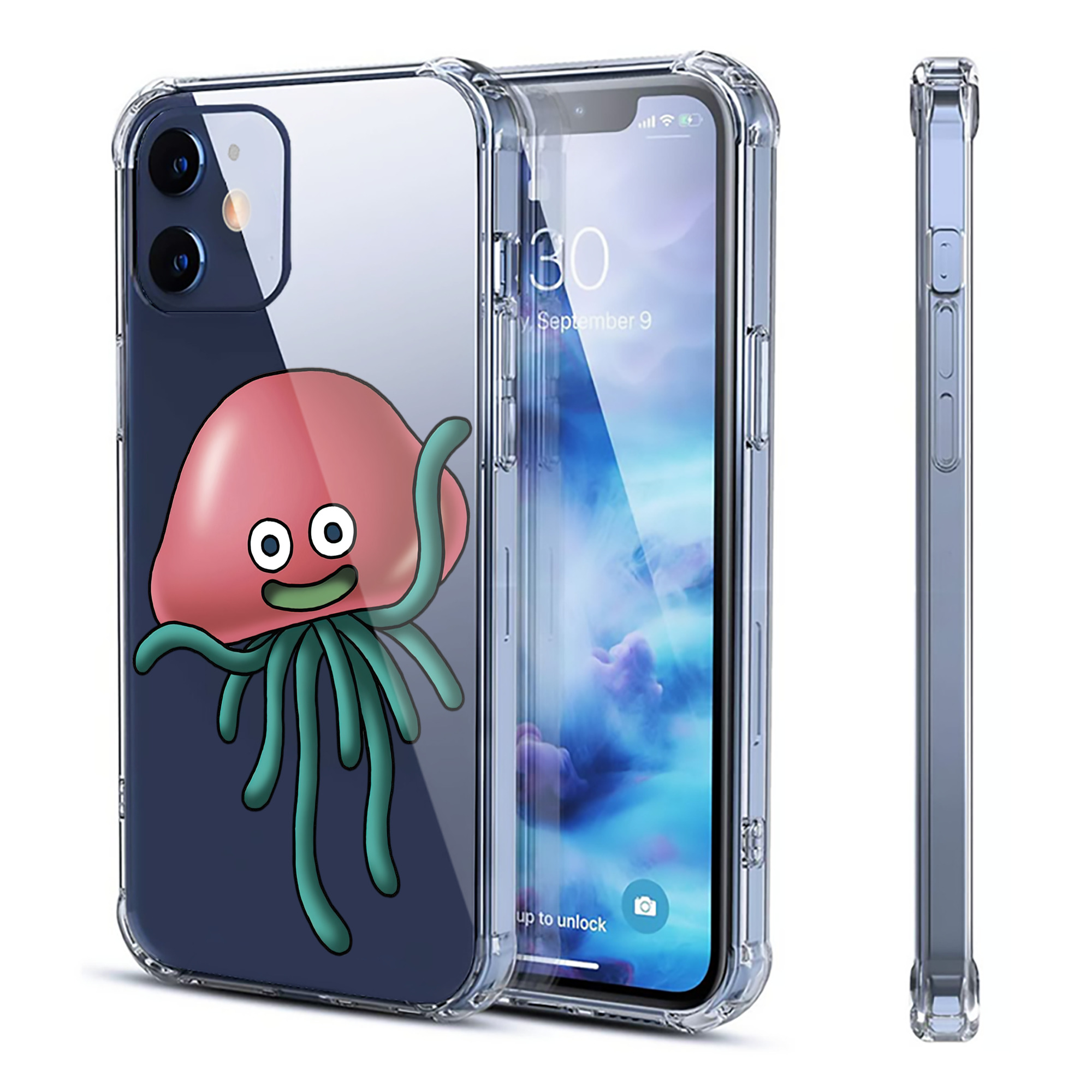 （画像用） ドラゴンクエスト Doragon Kuesuto Dragon Quest 【iPhone 12シリーズ対応】透明スマホケース（クリアソフトケース）